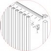 White Batten & Blade Style Stairs Rails Fences DIY - Raked