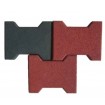 Rubber Pavers RED 45mm Dog bone Shape Gyms Stable Playground Tile Mat I