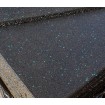 1000x1000 Gym rubber flooring tile Black with Blue Fleck Floor Matting Shock Fitness Crossfit Rubber Tiles
