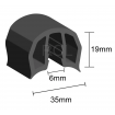 Gunwale Rubber - Black or White - 35mm per metre - PICKUP