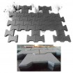 Rubber Pavers GREY 45mm Dog bone Shape Gyms Stable Playground Tile Mat I