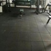 1000x1000 Gym rubber flooring tile Black  Floor Matting Shock Fitness Crossfit Rubber Tiles