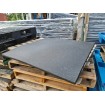1000x1000 Gym rubber flooring tile Black with White Fleck Floor Matting Shock Fitness Crossfit Rubber Tiles