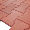 Rubber Pavers RED 45mm Dog bone Shape Gyms Stable Playground Tile Mat I
