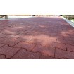 Rubber Pavers RED 45mm Dog bone Shape Gyms Stable Playground Tile Mat I