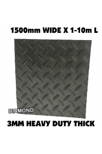 Rubber Sheeting 1500w DIAMOND 1m - 10m Length PICK UP LISTING Mat Lining for home, vehicle, workshop, office, warehouse, garage