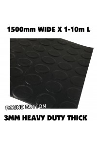Rubber Sheeting 1500w ROUND BUTTON 1m - 10m Length PICK UP LISTING Garage Ute Flooring