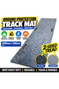 1x Track Mat 2-SIDED - PICKUP Ground Protection mat - 2000 x 500mm-  Walkway Tread - Machine mat - PICKUP